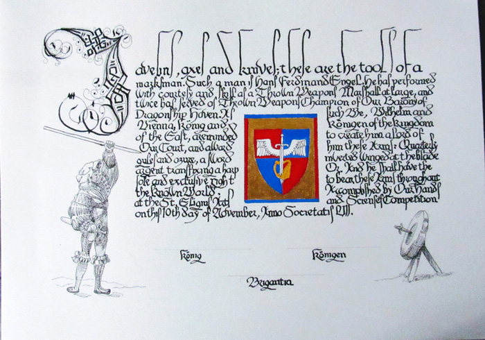 late period German scroll